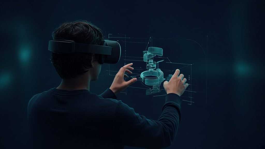 Medical professional practising a procedure in VR